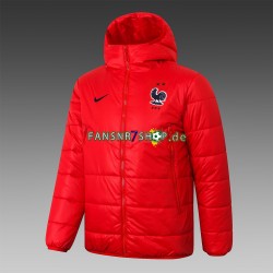 Frankreich Herren Daunenjacke Rot