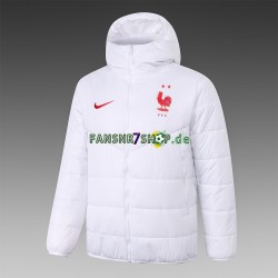 Frankreich Herren Daunenjacke Weiß