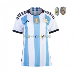 Argentinien fußball trikot WM 2022 3 Stars Dame Heim Kurzarm