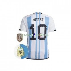 Argentinien fußball trikot WM 2022 Messi 10 3 Stars Herren Heim Kurzarm