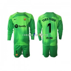 FC Barcelona fußball trikot Ter Stegen 1 Torhüter Kinder Heim 2022-2023 Langarm