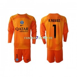 Paris Saint-Germain fußball trikot Keylor Navas 1 Torhüter Kinder Auswärts 2022-2023 Langarm