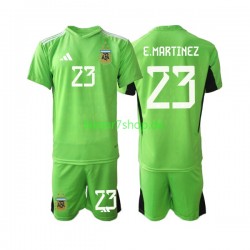 Argentinien fußball trikot WM 2022 Emiliano Martinez 23 Torhüter Kinder Heim Kurzarm