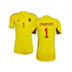 Belgien fußball trikot WM 2022 Courtois 1 Torhüter Herren Auswärts Kurzarm