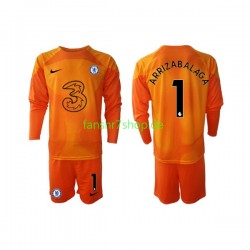 Chelsea fußball trikot Kepa Arrizabalaga 1 Torhüter Kinder Heim 2022-2023 Langarm