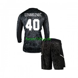 fußball trikot Dinamo Zagreb Livakovic 40 Torhüter Kinder Heim 2022-2023 Langarm