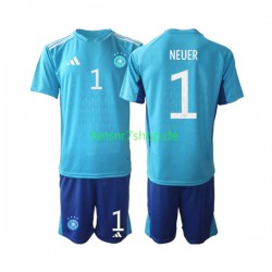 Deutschland fußball trikot WM 2022 Manuel Neuer 1 Torhüter Kinder Heim Kurzarm