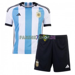 Argentinien fußball trikot WM 2022 Kinder Heim Kurzarm