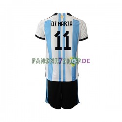 Argentinien fußball trikot WM 2022 Di Maria 11 Kinder Heim Kurzarm