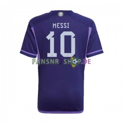 Argentinien fußball trikot WM 2022 Lionel Messi 10 Herren Auswärts Kurzarm