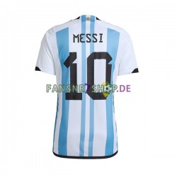 Argentinien fußball trikot WM 2022 Lionel Messi 10 Herren Heim Kurzarm