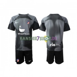 Atlético Madrid fußball trikot Torhüter Kinder Auswärts 2022-2023 Kurzarm