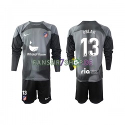 Atlético Madrid fußball trikot Jan Oblak 13 Torhüter Kinder Auswärts 2022-2023 Langarm