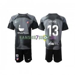 Atlético Madrid fußball trikot Jan Oblak 13 Torhüter Kinder Auswärts 2022-2023 Kurzarm