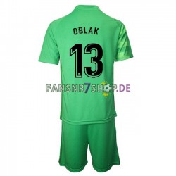Atlético Madrid fußball trikot Jan Oblak 13 Torhüter Kinder Ausweich 2021-2022 Kurzarm