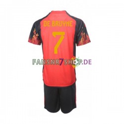 Belgien fußball trikot WM 2022 De Bruyne 7 Kinder Heim Kurzarm