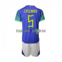 Brasilien fußball trikot WM 2022 Casemiro 5 Kinder Auswärts Kurzarm Brasilien fußball trikot WM 2022 Casemiro 5 Kinder Auswärts Kurzarm