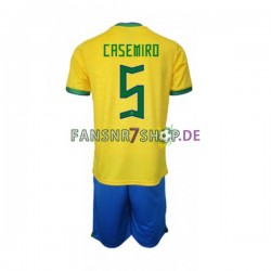 Brasilien fußball trikot WM 2022 Casemiro 5 Kinder Heim Kurzarm Brasilien fußball trikot WM 2022 Casemiro 5 Kinder Heim Kurzarm