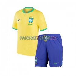 Brasilien fußball trikot WM 2022 Kinder Heim Kurzarm Brasilien fußball trikot WM 2022 Kinder Heim Kurzarm
