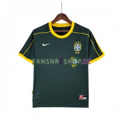 Brasilien fußball trikot Retro 1998 Torhüter Herren Auswärts Kurzarm