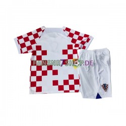Kroatien fußball trikot WM 2022 Kinder Heim Kurzarm