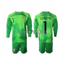 Kroatien fußball trikot WM 2022 Livakovic 1 Torhüter Kinder Auswärts Langarm