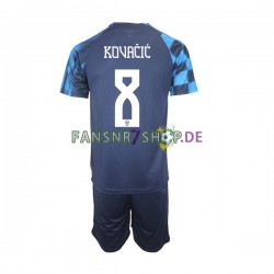 Kroatien fußball trikot WM 2022 Kovacic 8 Kinder Auswärts Kurzarm
