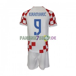 Kroatien fußball trikot WM 2022 Kramaric 9 Kinder Heim Kurzarm