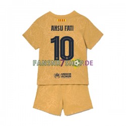 FC Barcelona fußball trikot Ansu Fat 10 Kinder Auswärts 2022-2023 Kurzarm