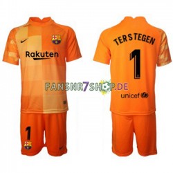FC Barcelona fußball trikot Ter Stegen 1 Torhüter Kinder Heim 2021-2022 Kurzarm
