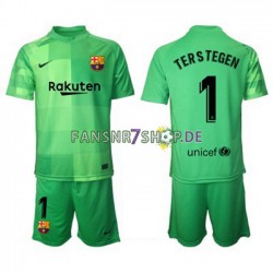 FC Barcelona fußball trikot Ter Stegen 1 Torhüter Kinder Ausweich 2021-2022 Kurzarm