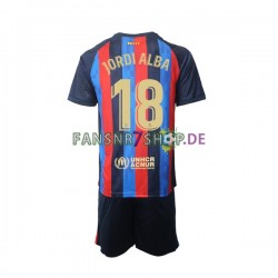 FC Barcelona fußball trikot Jordi Alba 18 Kinder Heim 2022-2023 Kurzarm