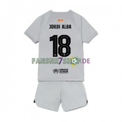 FC Barcelona fußball trikot Jordi Alba 18 Kinder Ausweich 2022-2023 Kurzarm
