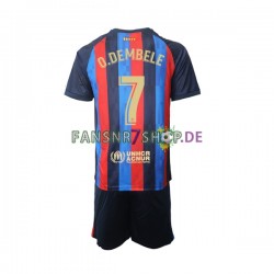 FC Barcelona fußball trikot Ousmane Dembele 7 Kinder Heim 2022-2023 Kurzarm