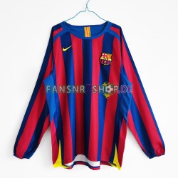 FC Barcelona fußball trikot Herren Heim Retro 2005-2006 Langarm