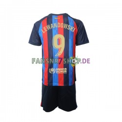 FC Barcelona fußball trikot Robert Lewandowski 9 Kinder Heim 2022-2023 Kurzarm