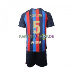 FC Barcelona fußball trikot Sergio Busquets 5 Kinder Heim 2022-2023 Kurzarm