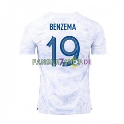 Frankreich fußball trikot WM 2022 Benzema 19 Herren Auswärts Kurzarm