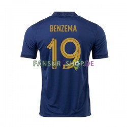 Frankreich fußball trikot WM 2022 Benzema 19 Herren Heim Kurzarm