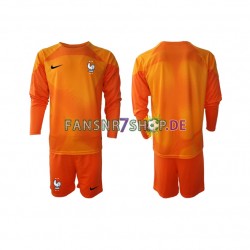 Frankreich fußball trikot WM 2022 Torhüter Kinder Auswärts Langarm