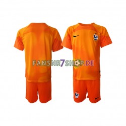 Frankreich fußball trikot WM 2022 Torhüter Kinder Auswärts Kurzarm
