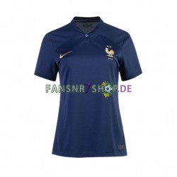 Frankreich fußball trikot WM 2022 Dame Heim Kurzarm