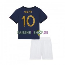 Frankreich fußball trikot WM 2022 Mbappé 10 Kinder Heim Kurzarm