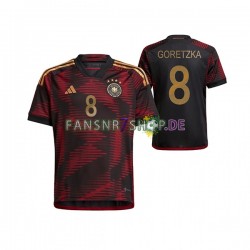 Deutschland fußball trikot WM 2022 Leon Goretzka 8 Herren Auswärts Kurzarm