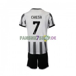 Juventus Turin fußball trikot Chiesa 7 Kinder Heim 2022-2023 Kurzarm
