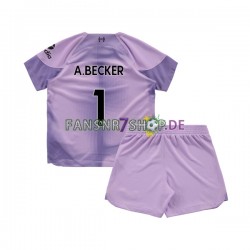 Liverpool fußball trikot Alisson Becker 1 Torhüter Kinder Heim 2022-2023 Kurzarm