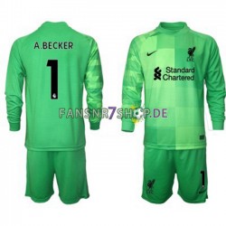 Liverpool fußball trikot Alisson Becker 1 Torhüter Kinder Heim 2021-2022 Langarm