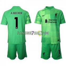 Liverpool fußball trikot Alisson Becker 1 Torhüter Kinder Heim 2021-2022 Kurzarm