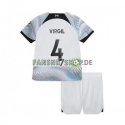 Liverpool fußball trikot Virgil van Dijk Kinder Auswärts 2022-2023 Kurzarm