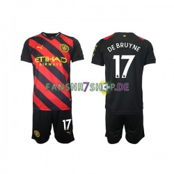 Manchester City fußball trikot De Bruyne 17 Kinder Auswärts 2022-2023 Kurzarm